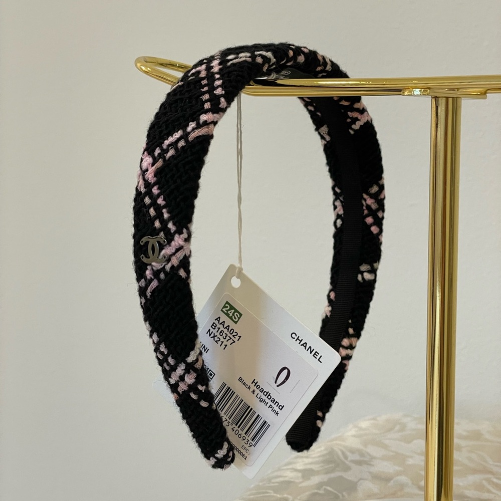 NWT CHANEL 2024 Tweed CC Headband - Picture 7 of 10